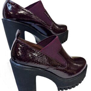 1996-Luyiobuwi Burgundy Chucky Heel Shoes